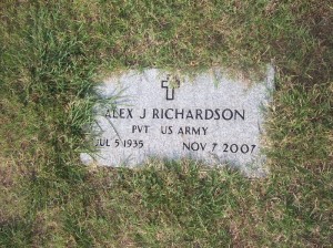 Alex Jessy Richardson Gravestone