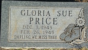 Gloria Sue Price Gravestone