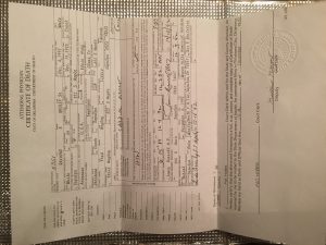 Raymond Wegley Death Certificate