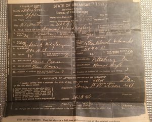 Raymond Wegley Birth Certificate