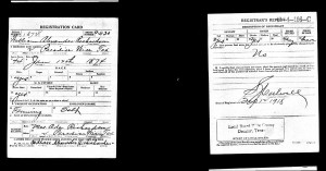 William Alexander WW1 Draft Registration Card