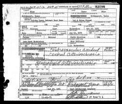 William Alexander Richardson Death Ceritificate 1971