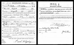 fred wegley - draft registration card